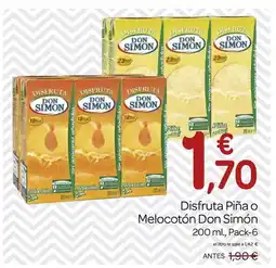 Supermercados El Jamón DON SIMON Disfruta Piña o Melocotón oferta