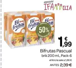 Supermercados El Jamón BIFRUTAS Pascual oferta
