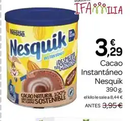 Supermercados El Jamón NESQUIK Cacao Instantáneo oferta