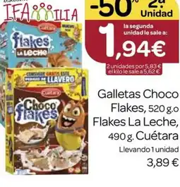 Supermercados El Jamón CUÉTARA Galletas Choco Flakes oferta