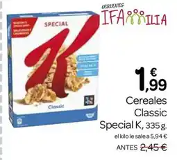 Supermercados El Jamón SPECIAL K Cereales Classic oferta