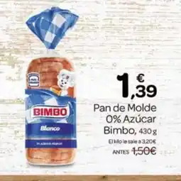 Supermercados El Jamón BIMBO Pan de Molde 0% Azúcar oferta