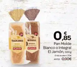 Supermercados El Jamón EL JAMÓN Pan Molde Blanco o Integral oferta