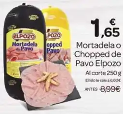 Supermercados El Jamón ELPOZO Mortadela o Chopped de Pavo oferta