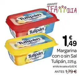 Supermercados El Jamón TULIPÁN Margarina con o sin Sal oferta