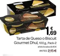 Supermercados El Jamón DHUL Tarta de Queso o Biscuit Gourmet oferta