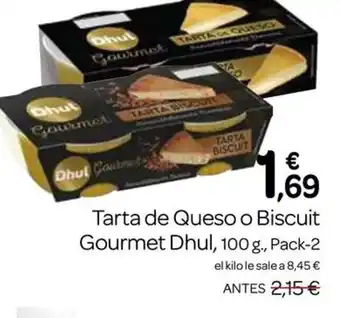 Supermercados El Jamón DHUL Tarta de Queso o Biscuit Gourmet oferta