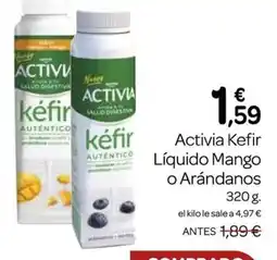 Supermercados El Jamón ACTIVIA Kefir Liquido Mango o Arándanos oferta