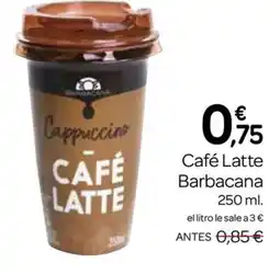 Supermercados El Jamón Café Latte Barbacana oferta