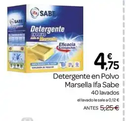 Supermercados El Jamón IFA SABE Detergente en Polvo Marsella oferta