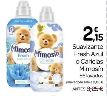 Supermercados El Jamón MIMOSIN Suavizante Fresh Azul o Caricias oferta