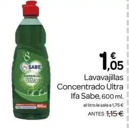Supermercados El Jamón IFA SABE Lavavajillas Concentrado Ultra oferta