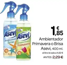 Supermercados El Jamón ASEVI Ambientador Primavera Primavera o Brisa oferta