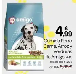 Supermercados El Jamón IFA AMIGO Comida Perro Carne, Arroz y Verduras oferta