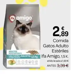Supermercados El Jamón IFA AMIGO Comida Gatos Adulto oferta