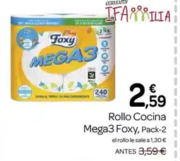 Supermercados El Jamón FOXY Rollo Cocina Mega3 oferta