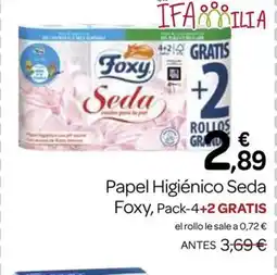 Supermercados El Jamón FOXY Papel Higiénico Seda oferta