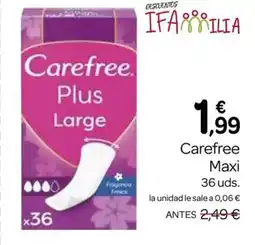 Supermercados El Jamón CAREFREE Maxi oferta