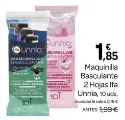 Supermercados El Jamón IFA Unnia Maquinilla Basculante oferta