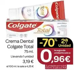 Supermercados El Jamón Crema Dental Colgate Total oferta