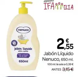 Supermercados El Jamón NENUCO jabón liquido oferta