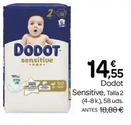 Supermercados El Jamón DODOT Sensitive, Talla 2 oferta