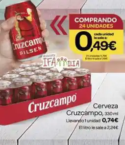 Supermercados El Jamón CRUZCAMPO Cerveza oferta