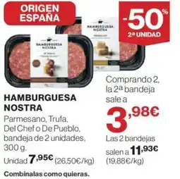 Hipercor Hamburguesa nostra oferta