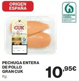 Hipercor Pechuga entera de pollo gran cuk oferta