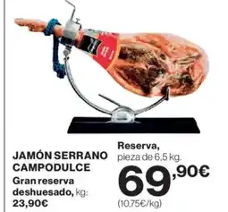 Hipercor Jamón serrano campodulce oferta