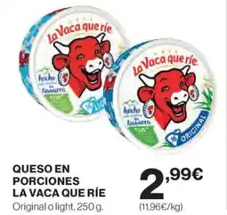 Hipercor LA VACA QUE RIE Queso en porciones oferta