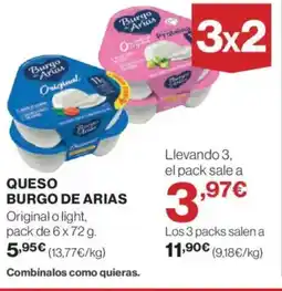 Hipercor BURGO DE ARIAS Queso oferta