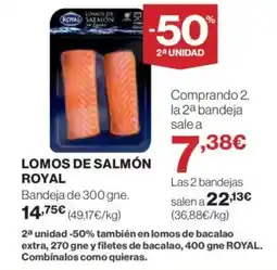 Hipercor ROYAL Lomos de salmón oferta