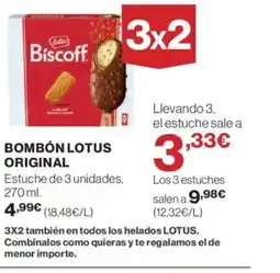 Hipercor Bombón lotus original oferta