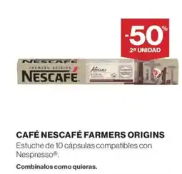Hipercor Café nescafé farmers origins oferta