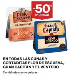 Hipercor En todas las cuñas y cortaditas flor de esgueva, gran capitán y el ventero oferta