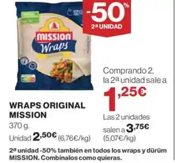 Hipercor MISSION Wraps original oferta