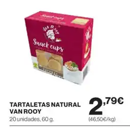 Hipercor Tartaletas natural van rooy oferta