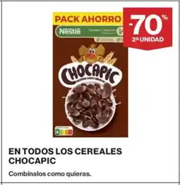 Hipercor CHOCAPIC En todos los cereales oferta