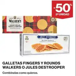 Hipercor Galletas fingers y rounds walkers o jules destrooper oferta