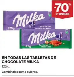 Hipercor MILKA En todas las tabletas de chocolate oferta