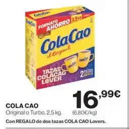 Hipercor COLA CAO oferta