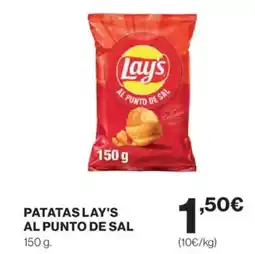 Hipercor Patatas lay's al punto de sal oferta