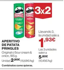 Hipercor PRINGLES Aperitivo de patata oferta