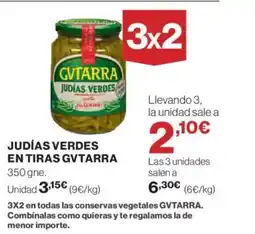 Hipercor GVTARRA Judías verdes entiras oferta