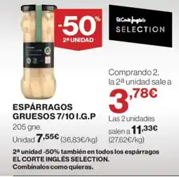 Hipercor Espárragos gruesos oferta
