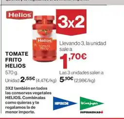 Hipercor HELIOS Tomate frito oferta