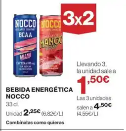 Hipercor NOCCO Bebida energética oferta