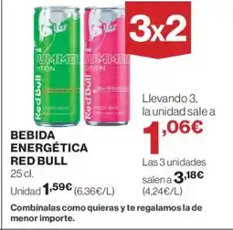 Hipercor RED BULL Bebida energética oferta