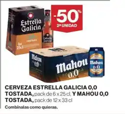 Hipercor Cerveza estrella galicia 0,0 tostada oferta